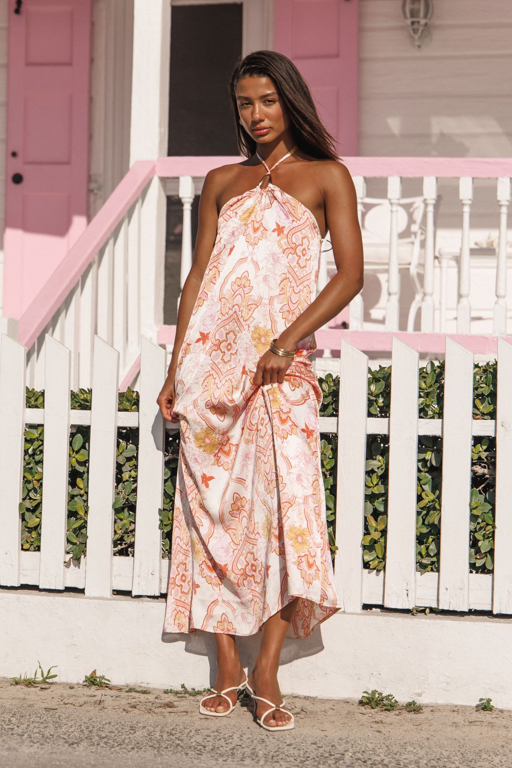 paisley print maxi dress