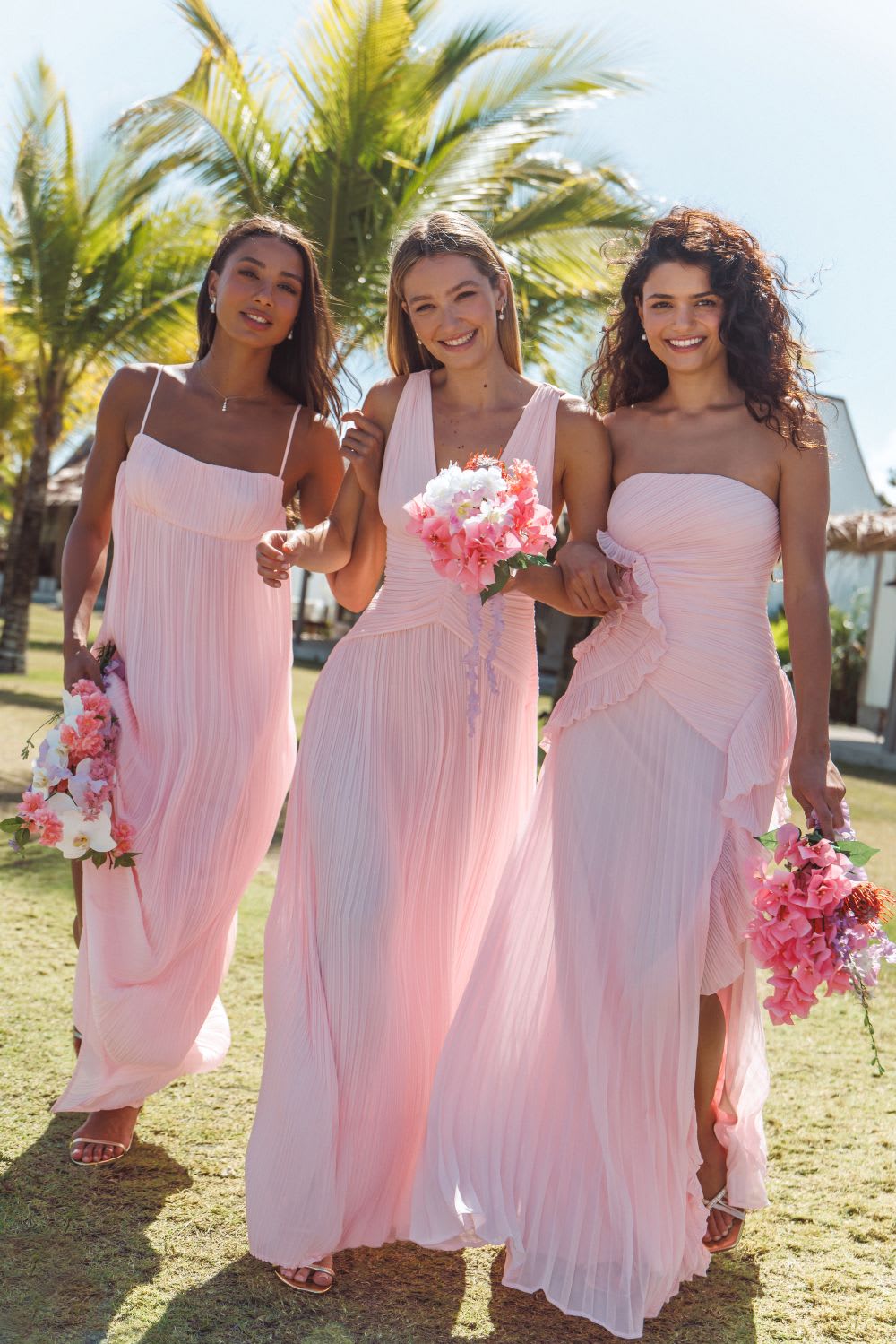 pink bridemaid dresses for summer