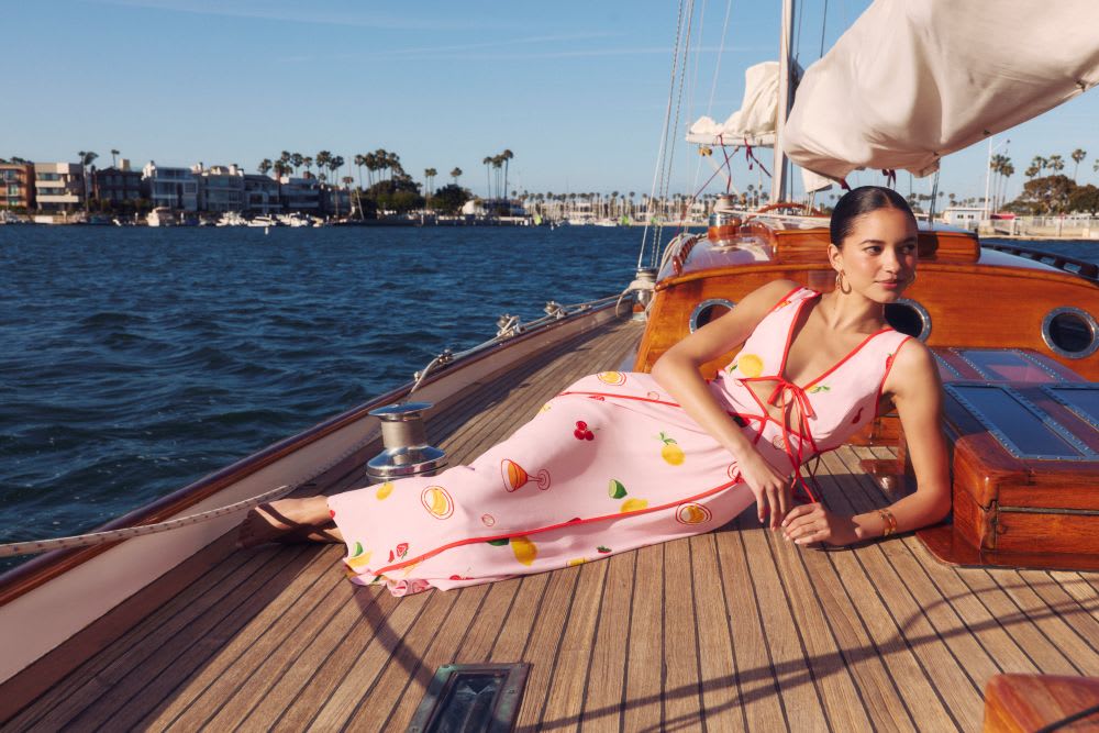 vacation print dress