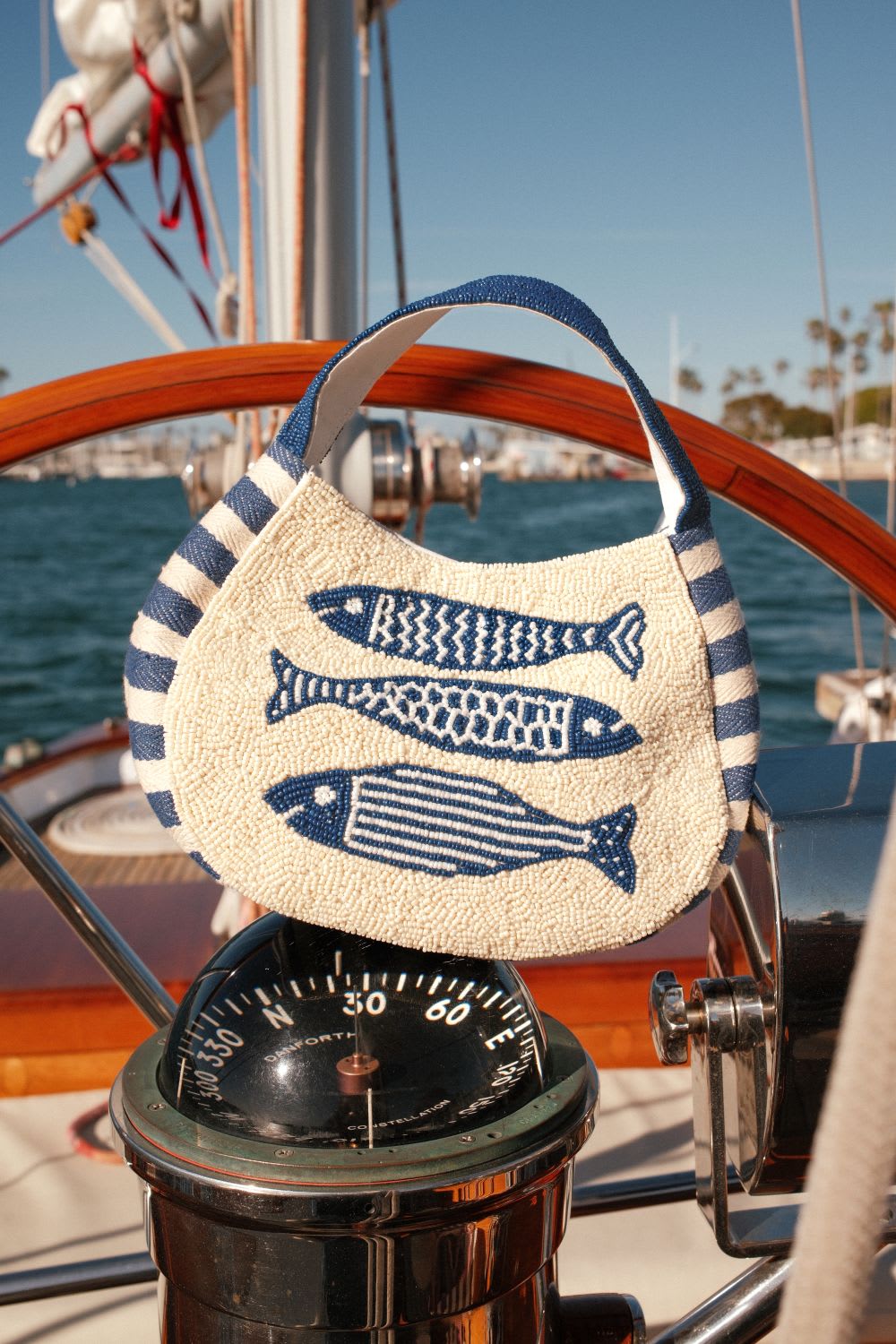 sardine beaded handbag
