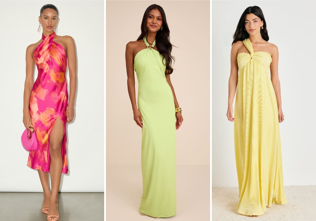 bright wedding guest dresses