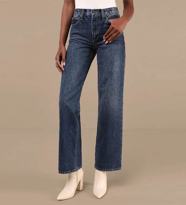 Straight-leg jeans
