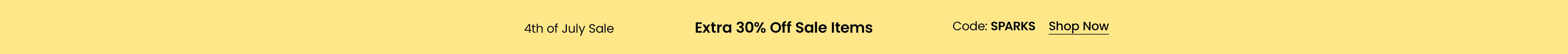 Extra 30% Off Sale with code SPARKS