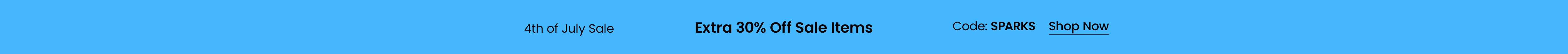 Extra 30% Off Sale with code SPARKS