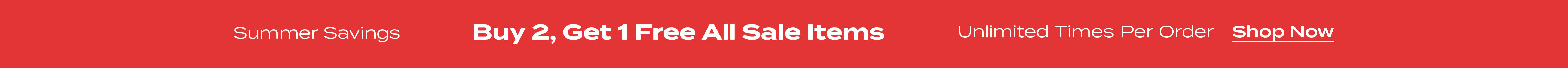 Buy 2, Get 1 Free on Sale Items