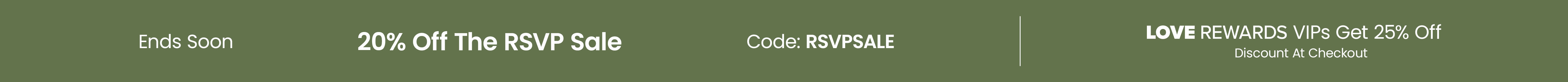 20% Off The RSVP Ends Soon