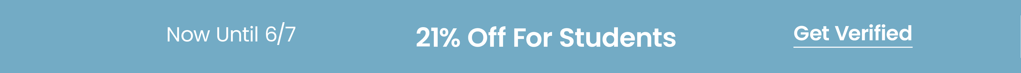 21% Off For Students