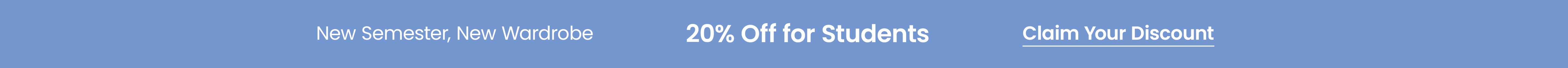 20% Off for Students