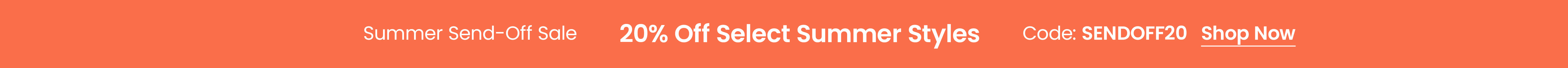20% Off Select Summer Styles