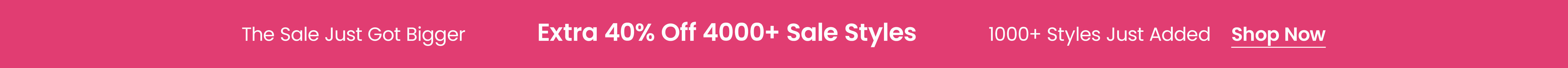 Extra 40% Off 4000+ Sale Styles with code SAVEMORE40
