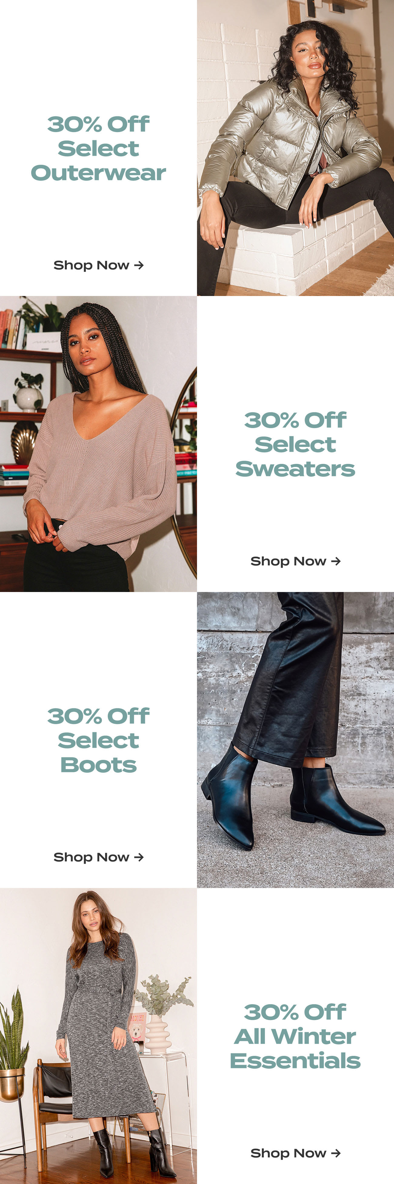 30% off winter styles 