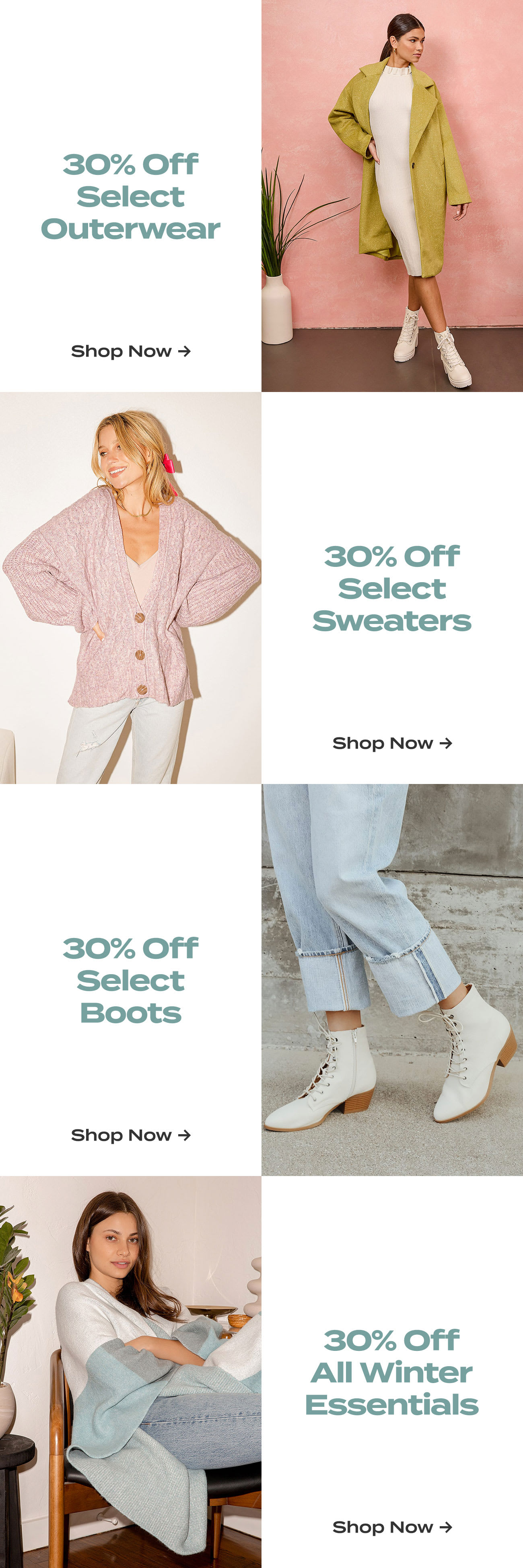 30% off winter styles 