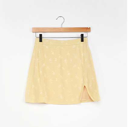 ooking-luminous-light-yellow skirt 