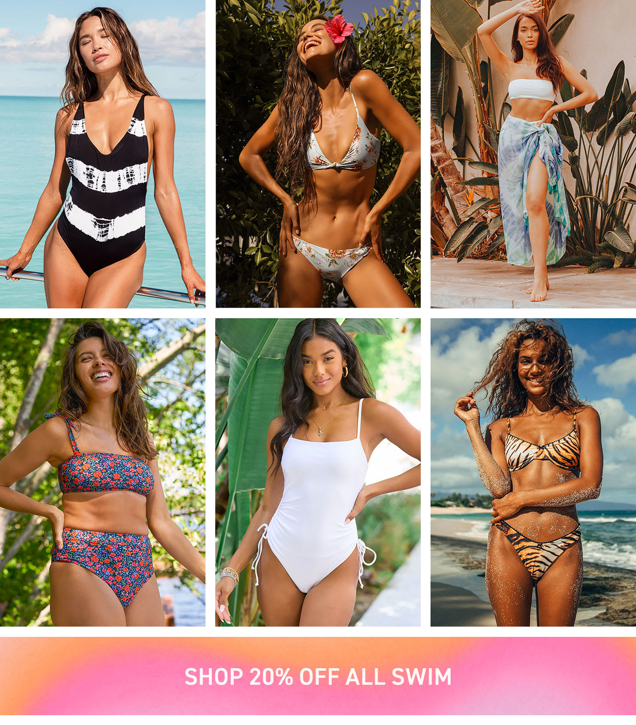 shop 20% off all swim 