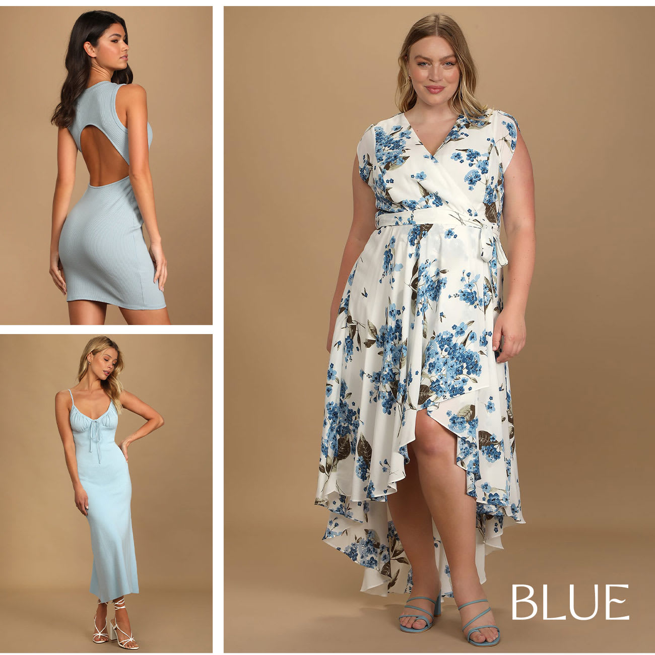 blue dresses
