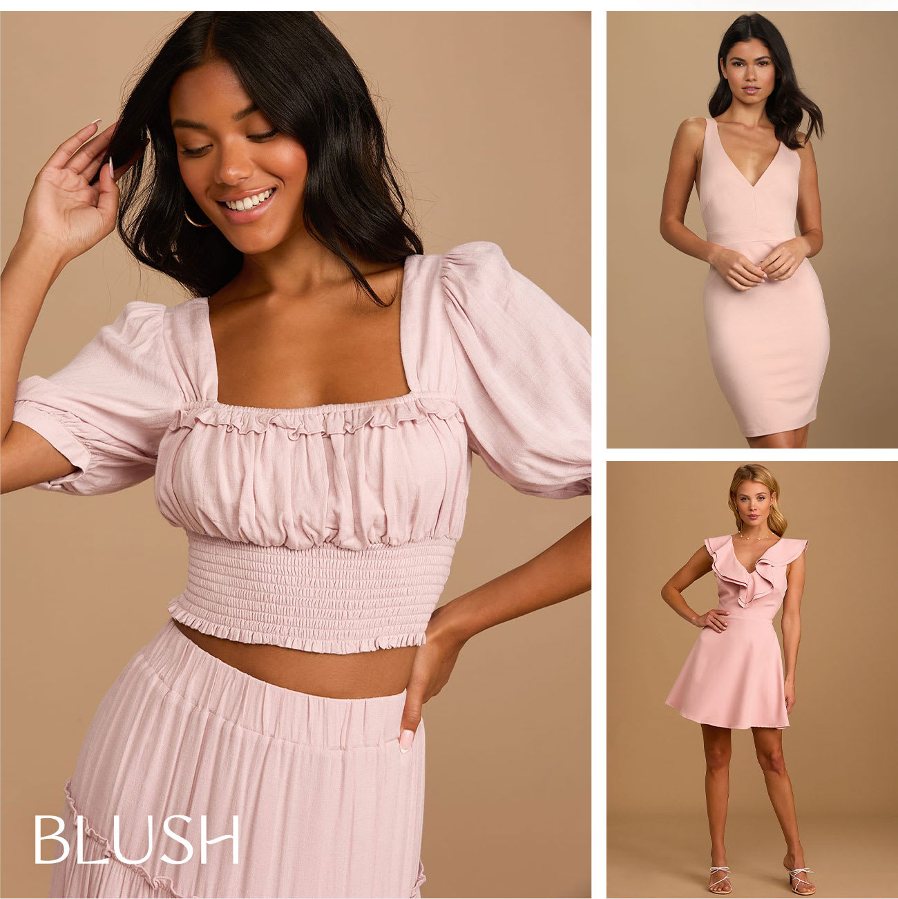 blush dresses