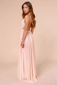Blooming Prairie Crocheted Pink Maxi Dress at Lulus.com!