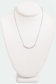 Curve-ous Nelly Silver Rhinestone Necklace at Lulus.com!