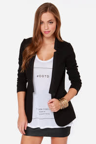 Aryn K Executive Sweet Black Blazer at Lulus.com!