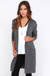 Coming Up Cozy Grey Oversized Hooded Sweater at Lulus.com!