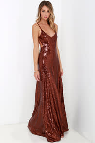 Charismatic Spark Wine Red Sequin Maxi Dress at Lulus.com!