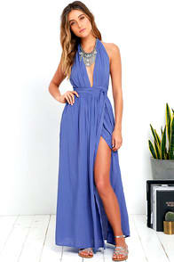 Magical Movement Periwinkle Blue Wrap Maxi Dress at Lulus.com!