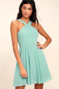 Forevermore Turquoise Skater Dress at Lulus.com!