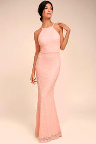 Ephemeral Allure Peach Lace Maxi Dress at Lulus.com!