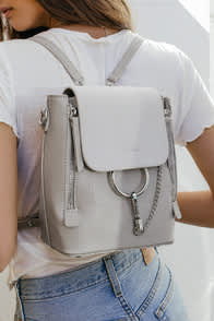 Sidewalk Stunner Grey Backpack at Lulus.com!