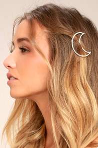 Waning Moon Silver Hair Clip at Lulus.com!