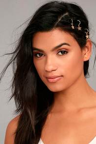 Shooting Stars Gold Hair Charms at Lulus.com!