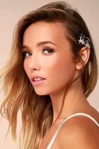 Shooting Stars Silver Hair Charms at Lulus.com!