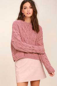 Beth Pink Cable Knit Sweater at Lulus.com!