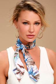 FRONDS FOR LIFE WHITE PRINT BANDANA at Lulus.com!