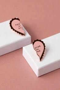 Forever Girl Gang Rose Gold Pin at Lulus.com!