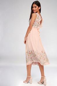 ASTR the Label Bristol Blush Pink Floral Print Midi Dress at Lulus.com!