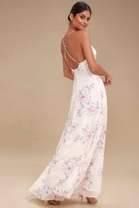 Blooms for You Pale Blush Floral Print Maxi Dress at Lulus.com!
