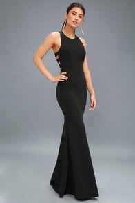 Power of Wow Black Backless Maxi Dress at Lulus.com!