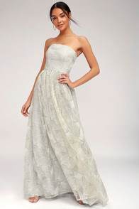 Dazzling Delight Mint Blue Embroidered Strapless Maxi Dress at Lulus.com!
