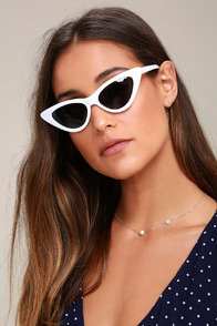 LYNX WHITE CAT-EYE SUNGLASSES at Lulus.com!