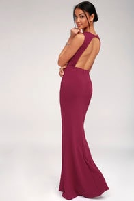 Mine Magenta Backless Maxi Dress at Lulus.com!