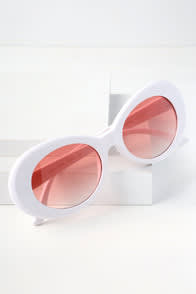 CECIL WHITE AND PINK SUNGLASSES at Lulus.com!