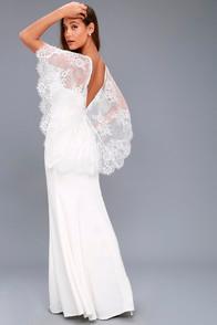 AMELIE WHITE LACE MAXI DRESS at Lulus.com!