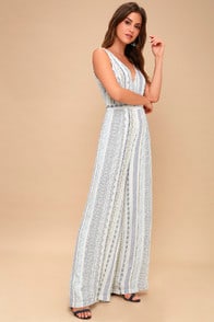 MONTAUK YACHT CLUB BLUE AND WHITE PRINT JUMPSUIT at Lulus.com!