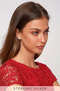 CHRISTIANA ROSE GOLD RHINESTONE EARRINGS at Lulus.com!