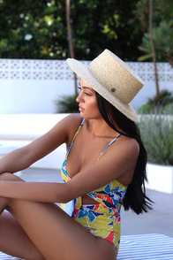 Tropicali Beige Straw Boater Hat at Lulus.com!