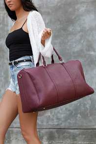Stay the Night Burgundy Weekender Bag at Lulus.com!