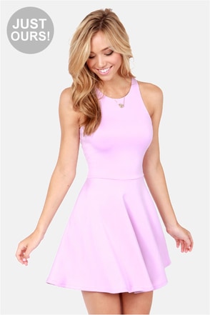 short casual lavender dress