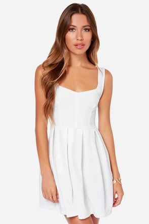 Others Follow Parallel Dress - White Dress - Sleeveless Dress - $63.00