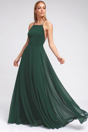 Green Lace Prom Dress